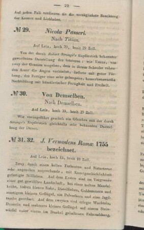 No. 30. Von Demselben. Nach Demselben.