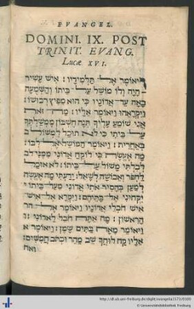 Domini. IX. Post Trinit. Evang. Lucae XVI.