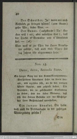 Nro. 15. Detto, detto, Secunda Sorte