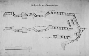 Festung Königstein, Übersicht der Kasematten, Grundrisse