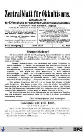 12. Heft (Jun. 1925)