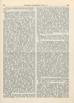 202-203 [Rezension] Meyer, A. O., Bismarcks Glaube im Spiegel der „Loosungen und Lehrtexte“