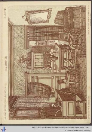 Blatt 21: Esszimmer.