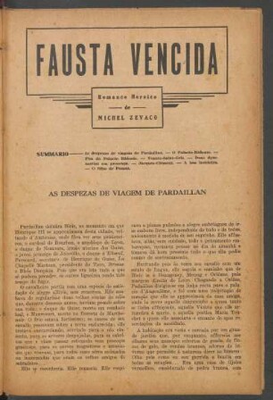 As despezas de viagem de Pardaillan