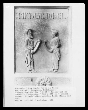 Bronzetür des Westportals — Micha und Joel