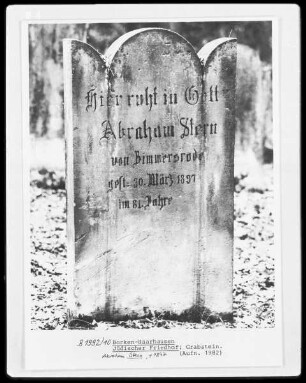 Grabstein Abraham Stein (+1897)