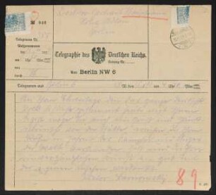 Brief von Victor Barnowsky an Gerhart Hauptmann