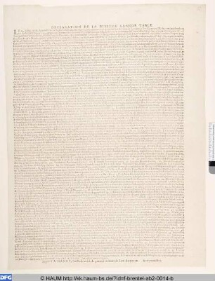 Declaration de la dixieme grande table