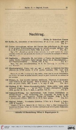 Nachtrag (Nr. 634 - 789)