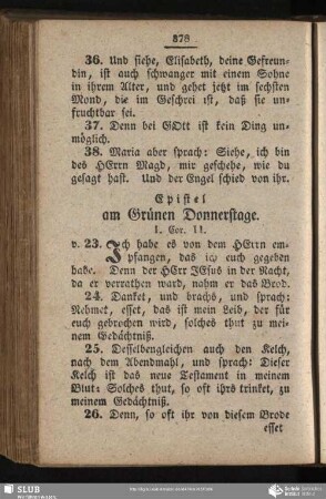 [Am Grünen Donnerstage]