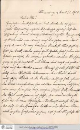 Brief vom 02.12.1901