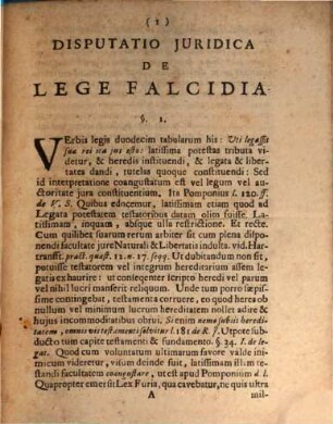 Disp. iur. de lege falcidia