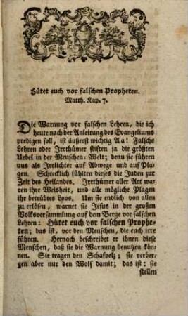 [Predigten], 27=[8]. Der wahre Glaube an die Lehren der christl. Kirche. - 1808