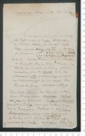 Brief von Adolf Erman an Adelbert von Chamisso