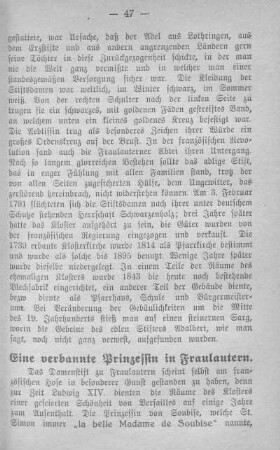 Eine verbannte Prinzessin in Fraulautern.