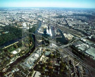 Westhafen in Berlin-Moabit : Blickrichtung Südosten