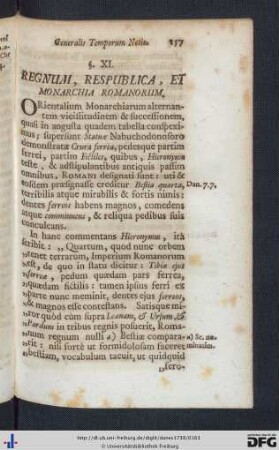 § XI. Regnum, Respublica, Et Monarchia Romanorum.