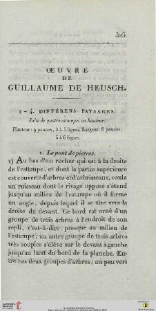 Oeuvre de Guillaume de Heusch