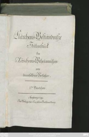 Bdchen. 1: Clärchens Geständniße : Seitenstück zu Röschens Geheimnissen