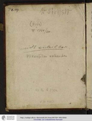 [Vorderer Buchdeckel, innen, mit Signaturen und Vermerken]