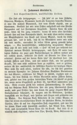 1. Johannes Kreisler's, des Kapellmeisters, musikalische Leiden