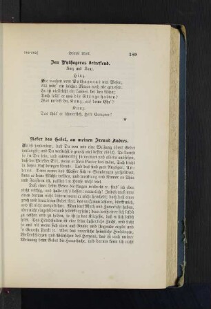 Den Pythagoras betreffend.
