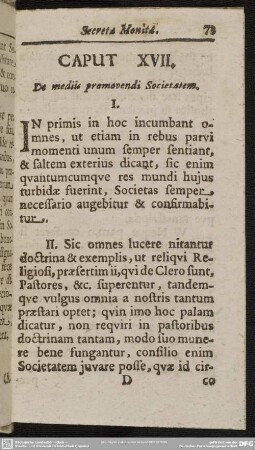 Caput XVII. De mediis promovendi Societatem