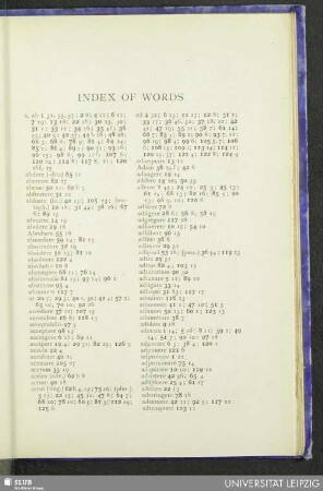Index of words