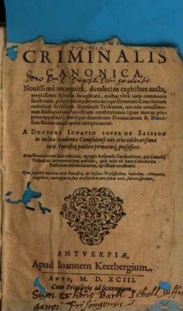Practica criminalis canonica