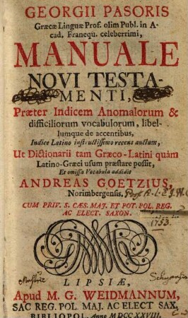 Manuale Novi Testamenti