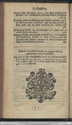 Folgende Druckfehler beliebe der geneigte Leser zu entschuldigen und zu verbessern