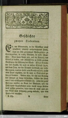 Geschichte zweyer Liebenden