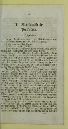 III. Vaterlandskunde