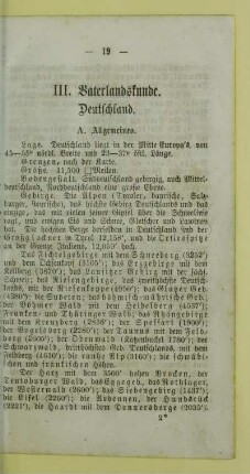 III. Vaterlandskunde