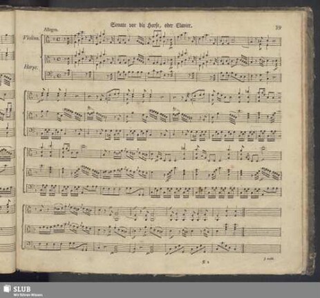 Sonate vor die Harfe, oder Clavier