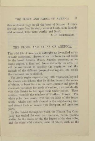 THE FLORA AND FAUNA OF AMERICA