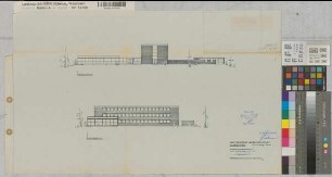 Burgsteinfurt (Steinfurt) Amtsgericht Ansichten 1960 1 : 200 40 x 66 Pause Staatshochbauamt Münster Regierung Münster Nr. 34022