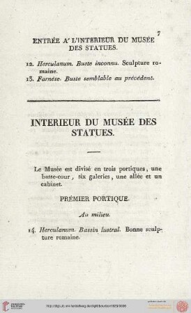 Interieur du Musée des Statues
