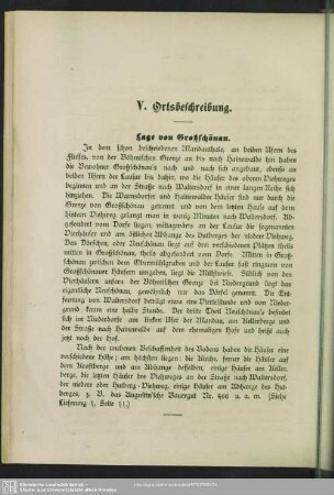 V. Ortsbeschreibung