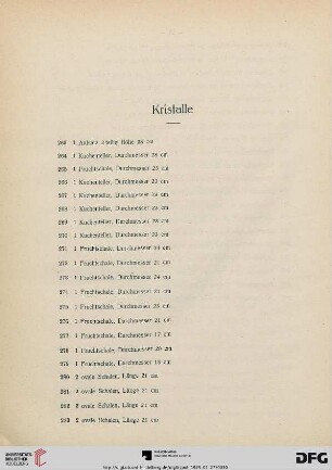 Kristalle (Nr. 263-300)