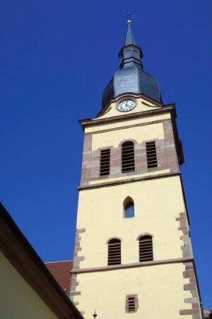 Frankreich. Alsace. Haut Rhin. Ingersheim. Kirche Sankt Barthelemy