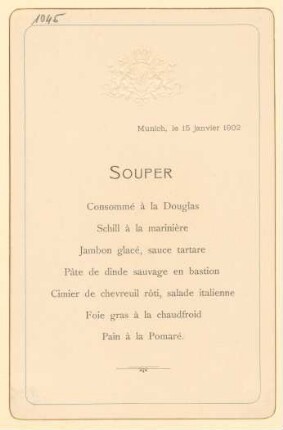 Menükarte : Souper