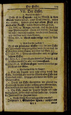 VII. Der Eiffer. - XII. Die Christliche Wachsamkeit.