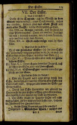 VII. Der Eiffer. - XII. Die Christliche Wachsamkeit.