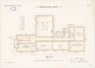 Elektrotechnisches Institut der Technischen Hochschule Breslau: Grundriss Kellergeschoss 1:100
