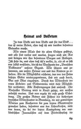 Heimat und Volkstum