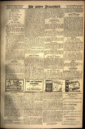 Zweite Ausgabe vom Freitag, den 15. Juli 1927.