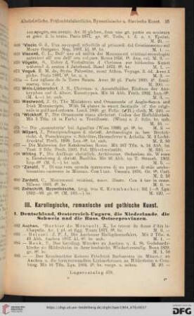 III. Karolingische, romanische und gothische Kunst (Nr. 682 - 2259)