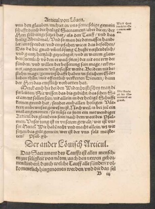 Der ander Lövisch Articul.