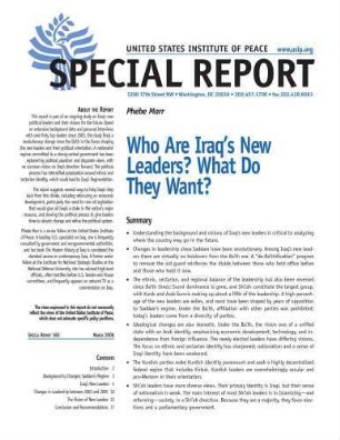 Who are Iraq's new leaders? What do they want?
